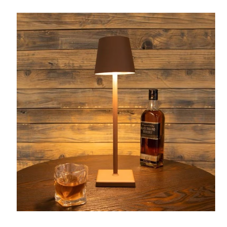 Lampa de masa, At Performance, led reincarcabila cu 3 temperaturi de culoare cald/rece/neutru, 38 cm x10 cm, culoare Auriu